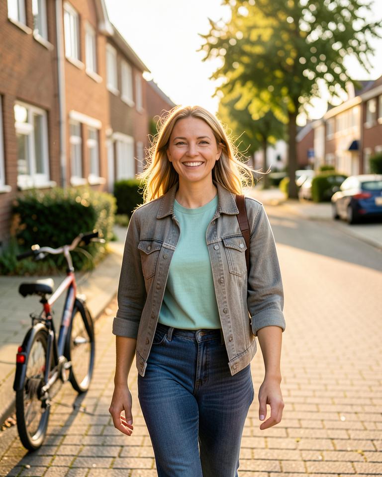 Kvinde ved et skrivebord